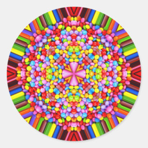Sticker Rond EASTER ~WOW ! CANDY multicolore pour les dons de P