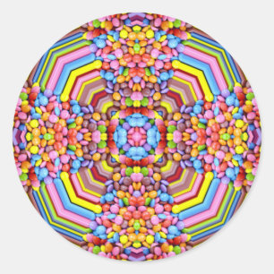 Sticker Rond EASTER ~WOW ! CANDY multicolore pour les dons de P