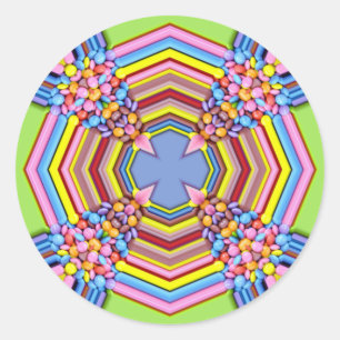 Sticker Rond EASTER ~ WOW! Oeufs multicolores pour les dons de