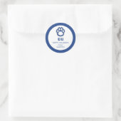 Sticker Rond Eastern Illinois Panthers Empreinte de patte & EIU (Sac)