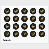 Sticker Rond Eastersaurus Cadeau de dinosaure de Pâques pour ad (Feuille)