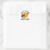 Sticker Rond Easy Comet Easy Go Funny Astronomy Pun (Sac)