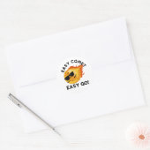 Sticker Rond Easy Comet Easy Go Funny Astronomy Pun (Enveloppe)
