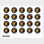 Sticker Rond Easy Comet Easy Go Funny Astronomy Pun Dark BG (Feuille)
