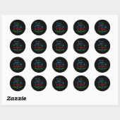 Sticker Rond Eat Drink And Be Merry Christmas Holiday Kids T Sh (Feuille)