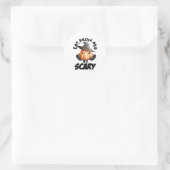 Sticker Rond Eat Drink And Be Scared Retro Cool (Sac)