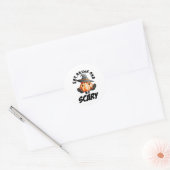 Sticker Rond Eat Drink And Be Scared Retro Cool (Enveloppe)