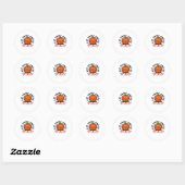 Sticker Rond Eat Drink And Be Scary Halloween Design (Feuille)