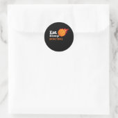Sticker Rond Eat Sleep Basketball (Sac)