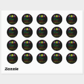 Sticker Rond Eat Sleep Dash Répéter Video Game Géométrie Vidéo (Feuille)