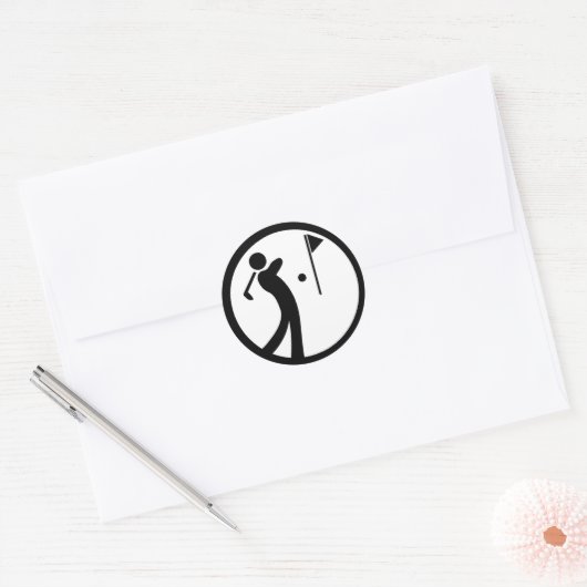 Sticker Rond Eat Sleep Golf (Enveloppe)