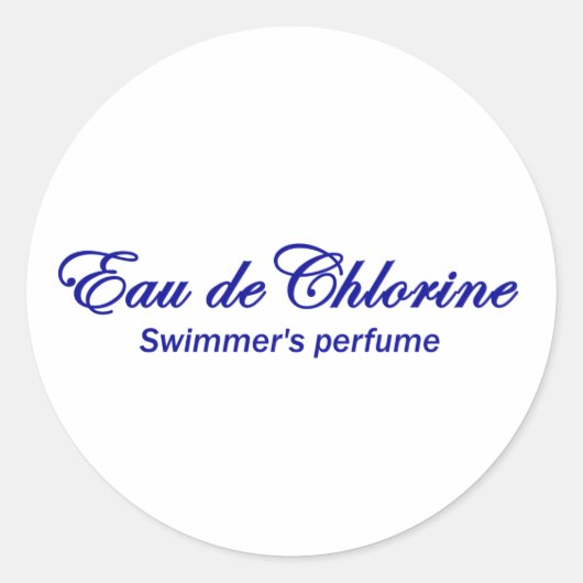 Sticker Rond Eau de Chlorine (Devant)