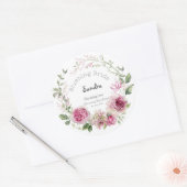 Sticker Rond Eau de la floraison nuptiale de Sandra Douche flor (Enveloppe)
