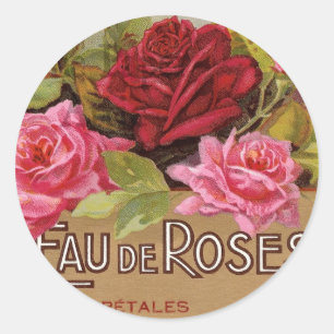 Sticker Rond Eau De Rose