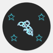 Sticker Rond EAU GODRUNE Étoiles (Devant)