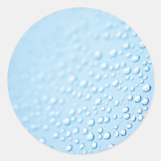 Sticker Rond Eau gouttes Pluie Humide Macro Photo Été Abstrait (Devant)