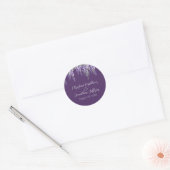 Sticker Rond Eau romantique Wisteria sur le violet foncé (Enveloppe)