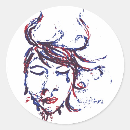 Sticker Rond eaux sombres (Devant)