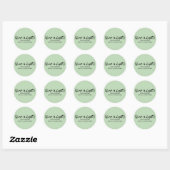 Sticker Rond Ebony Elegant Sketched Love & Light Holiday (Feuille)