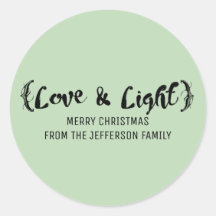 Ebony Elegant Sketched Love & Light Holiday