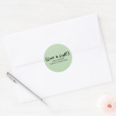 Sticker Rond Ebony Elegant Sketched Love & Light Holiday (Enveloppe)