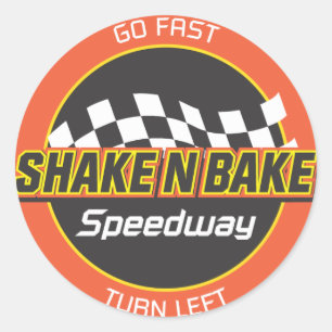 Sticker Rond Ébrancher sur la cale du circuit automobile Bake