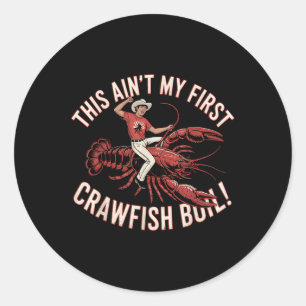 Sticker Rond Ébullition de l'écrevisse Ain' ; à mon premier