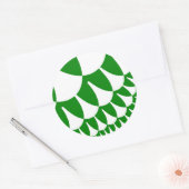 Sticker Rond Écales vertes et blanches (Enveloppe)
