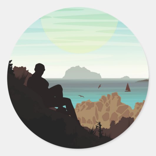 Sticker Rond Écart élevé (Devant)