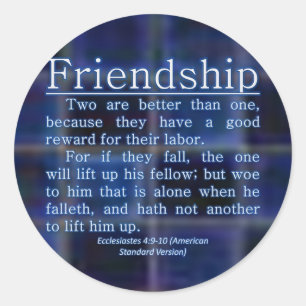 Sticker Rond Ecclésiaste 4:9-10