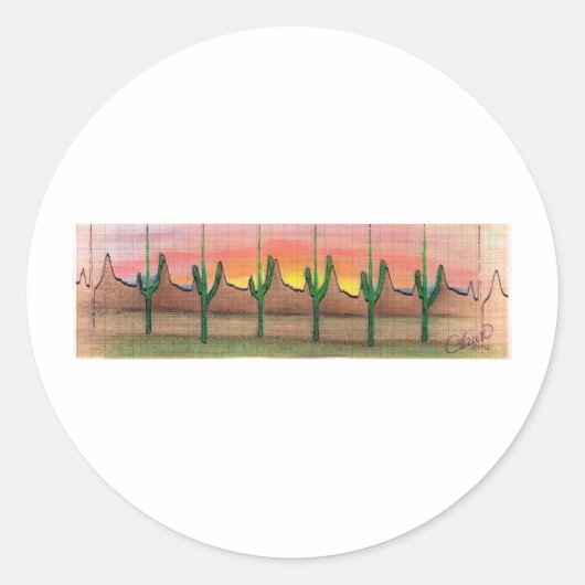 Sticker Rond ECGdesign (Devant)