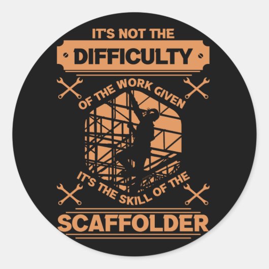 Sticker Rond Échafaudage de construction échafaudage échafaudag (Devant)