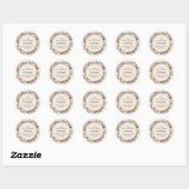 Sticker Rond Échange de biscuits aquarelle personnalisés (Feuille)