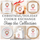 Sticker Rond Échange de biscuits de Noël