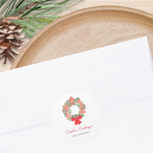Sticker Rond Échange de biscuits en pain d'épice