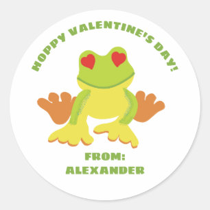 Sticker Rond Échange de classes pour la Saint-Valentin