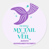 Sticker Rond Échange de queue contre voile Enterrement de vie d (Devant)