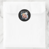 Sticker Rond Échange d'initiés Trump - Drôle (Sac)
