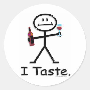 Sticker Rond Échantillon de vin