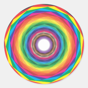 Sticker Rond échantillons de couleurs hypnotiques