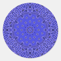 Écharpe Bandana Ouest Indigo Blue Paisley Imprimer