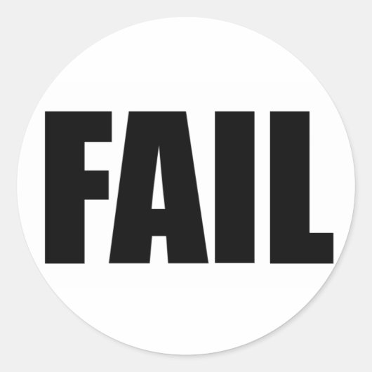 STICKER ROND ÉCHEC. (Devant)