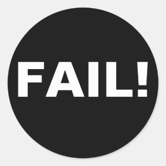 STICKER ROND ÉCHEC !