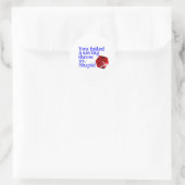 Sticker Rond Échec De L'Avancement Vs Stupide (Sac)