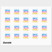 Sticker Rond Échec épique (Feuille)