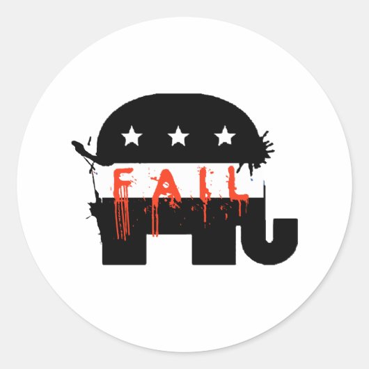 Sticker Rond Échec Républicain 1 (Devant)