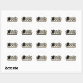 Sticker Rond Échecboard avec pièces d'échecs : (Feuille)