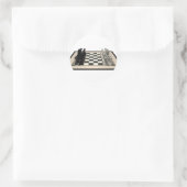 Sticker Rond Échecboard avec pièces d'échecs : (Sac)