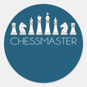 Sticker Rond Échecs - Chessmaster