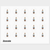 Sticker Rond Échecs King Chess (Feuille)